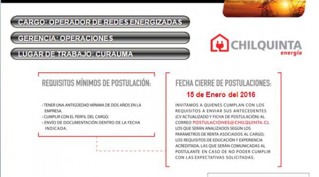 Concurso Interno: Operador de Redes Energizadas