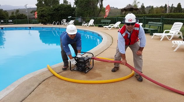 Entrenamiento para casos de incendio forestal en las cercanías del CCTA y Club de Campo