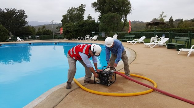 Entrenamiento para casos de incendio forestal en las cercanías del CCTA y Club de Campo