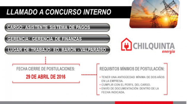 Concurso Interno: Asistente Sistema de Pagos