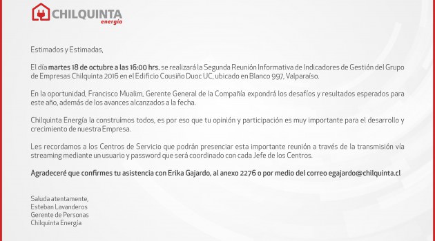 Participa en la Segunda Reunión de Metas 2016