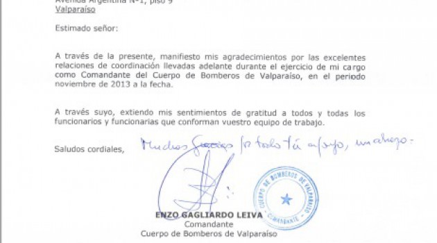 Cuerpo de Bomberos de Valparaíso destacó la ayuda del equipo de Chilquinta ante emergencias en la Provincia 